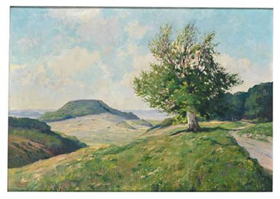 Hessische Hügellandschaft an einem Sommertag