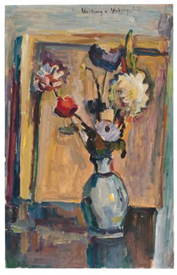 Bunte Blumen in Vase