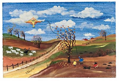 Kinder mit Hund lassen ihren Drachen steigen by Elisabeth Scherer - Auction record, sale price, and art valuation. Compare with similar artists and explore comparable artworks.