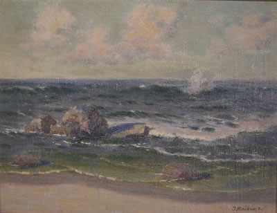 Uferstück mit Blick auf das Meer