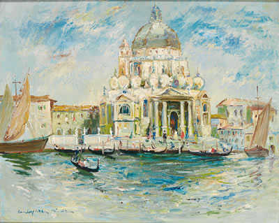 Blick auf Santa Maria della Salute in Venedig