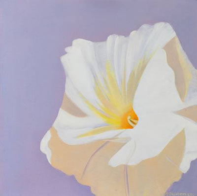 Große weiße Blüte vor violettem Grund. by Gisela Italiaander - Auction record, sale price, and art valuation. Compare with similar artists and explore comparable artworks.