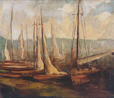 Segelboote im Hafen