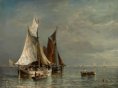 Fischer in der Lagune von Venedig.