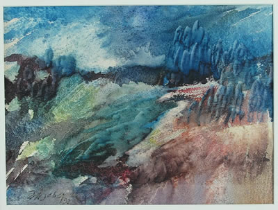Abstrahierte Landschaft.