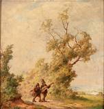 Zwei Sänger in Frühlingslandschaft
