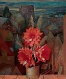 Fensterbrett mit rot blühendem Kaktus vor Dachlandschaft by Franz Xaver Unterseher - Auction record, sale price, and art valuation. Compare with similar artists and explore comparable artworks.