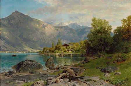"Am Walen-See". Prachtvoller Sommertag mit Blick über den See auf die ansteigenden Berge by Alfred Metzener - Auction record, sale price, and art valuation. Compare with similar artists and explore comparable artworks.