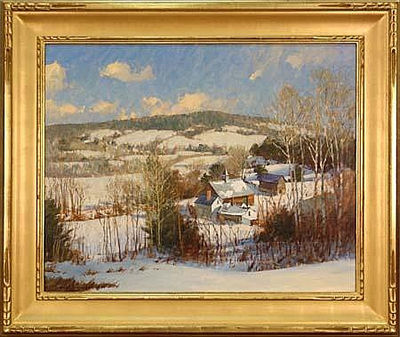 WINTER LANDSCAPE WITH HOUSES