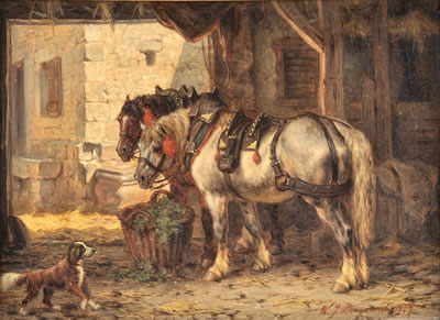 "EN EL ESTABLO" by Willem Bogaard - Auction record, sale price, and art valuation. Compare with similar artists and explore comparable artworks.