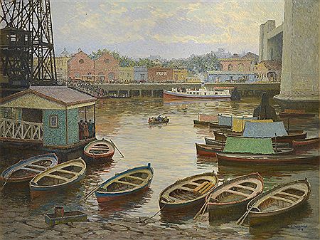 ESCENA DE PUERTO by Ceferino Carnacini - Auction record, sale price, and art valuation. Compare with similar artists and explore comparable artworks.