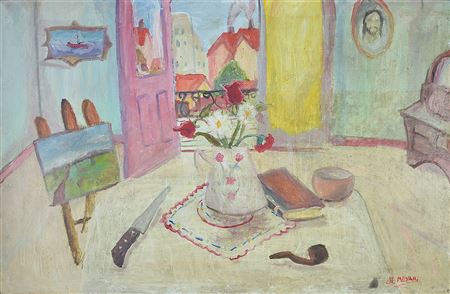 "INTERIOR CON VISTA DE BALCON" by Jose Luis Menghi - Auction record, sale price, and art valuation. Compare with similar artists and explore comparable artworks.