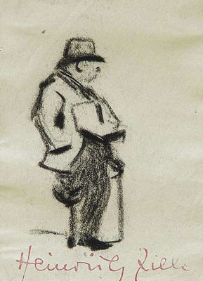 Portrait of Heinrich Zille: Self-portrait