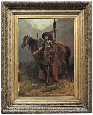 Fahnentragender Soldat mit seinem Pferd by Charles Cattermole - Auction record, sale price, and art valuation. Compare with similar artists and explore comparable artworks.