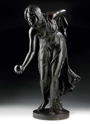 A female boulle player by Walter Schott - Auction record, sale price, and art valuation. Compare with similar artists and explore comparable artworks.