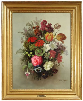 Still-life with varicoloured flowers