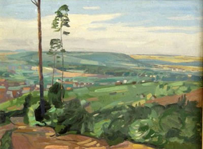 Blick von der Fuchsrainhütte zum Burgholz