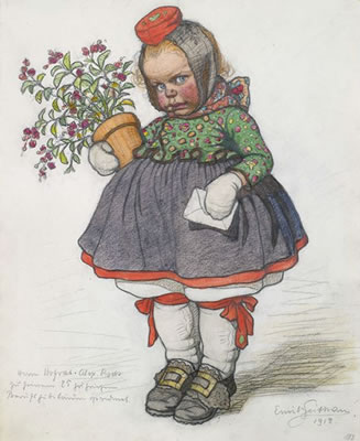 Girl with flowers