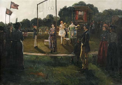 Wanderzirkus. by Amandus Faure - Auction record, sale price, and art valuation. Compare with similar artists and explore comparable artworks.
