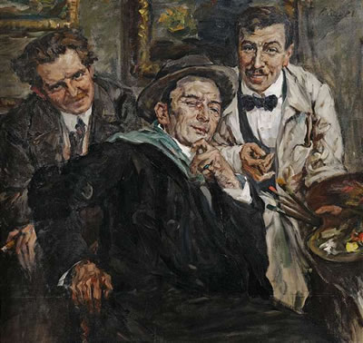 Die drei Malerfreunde. Bildnis eines Malers mit zwei Besuchern, möglicherweise Selbstbildnis Kapells, der Herr links Reinhold Nägele (?) by Paul Kapell - Auction record, sale price, and art valuation. Compare with similar artists and explore comparable artworks.