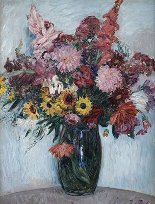 Still life with varicolored flowers