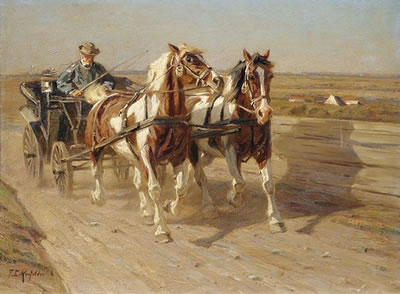 Sample artwork by Friedrich Eckenfelder (1861 - 1938), known for genre, landscape, animal - View similar artists and auction records