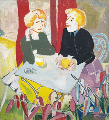 Two women in a coffee bar, 1951.