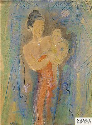 Woman with child.