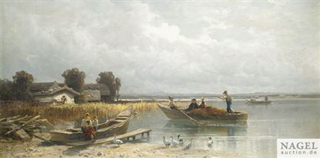 Landscape at Lake Chiemsee.