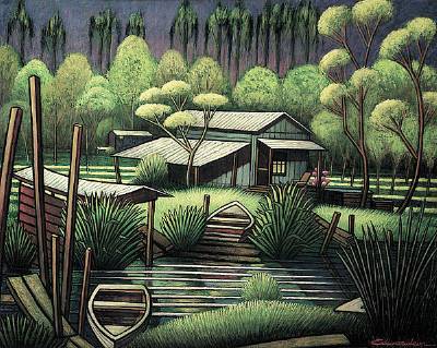 Sample artwork by Laurence Christie Edwardson (1904 - 1995), known for mod figure, landscape, portrait - View similar artists and auction records