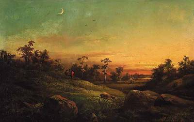 At Sunset: Indians on the Hill