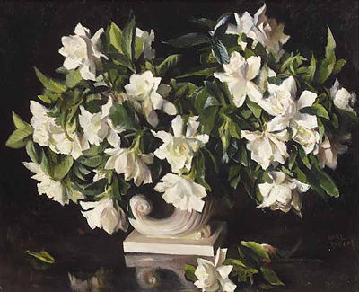 Sample artwork by Karl (Ferdinand) Wolfe (1904 - 1985), known for winter landscape, portrait, figure, still life and genre painting - View similar artists and auction records