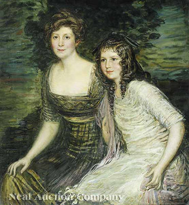 Portrait of Mrs. Newton Crain Blanchard and Daughter , Ms. Louise Blanchard