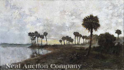 Sunset on the Florida Coast by Bror Anders Wikstrom - Auction record, sale price, and art valuation. Compare with similar artists and explore comparable artworks.
