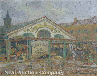 Coffee Five Cents Per Cup: Poydras Market, New Orleans