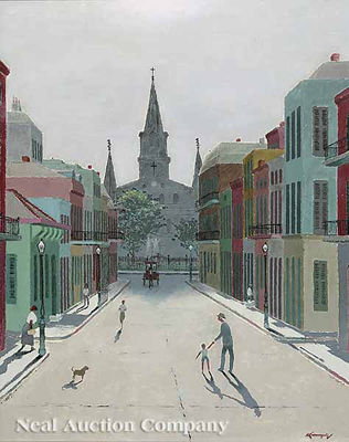 "Orleans Street Looking Towards St. Louis Cathedral"