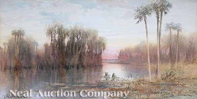 PALM TREES IN THE FLORIDA SWAMP