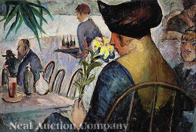 AT THE CAFE by William Fanning - Auction record, sale price, and art valuation. Compare with similar artists and explore comparable artworks.