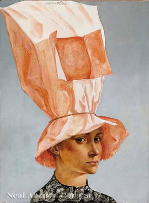 Portrait of a Woman in an Orange Hat