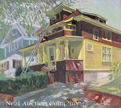 Brown and Yellow House