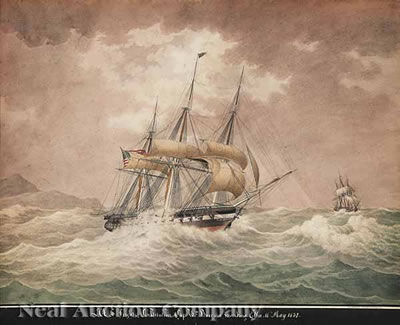 U.S. Frigate Constitution, Cap. Wm. Boerum, rounding Elba, 18th May 1837
