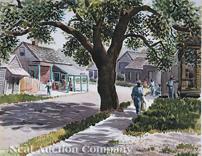 SOUTH OF THE TRACKS, MOBILE by Stanley Huber Wood - Auction record, sale price, and art valuation. Compare with similar artists and explore comparable artworks.