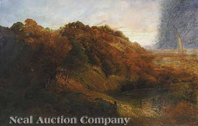Rainbow at Night is a Shepherd's Delight by John Clayton Adams - Auction record, sale price, and art valuation. Compare with similar artists and explore comparable artworks.