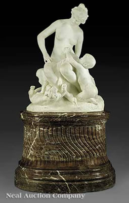 "A Bacchante Toying with the Young Pan"
