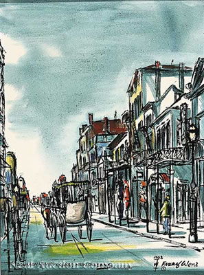 Bourbon Street, Vieux Carre, New Orleans AND Pirate's Alley, Vieux Carre, New Orleans (2)