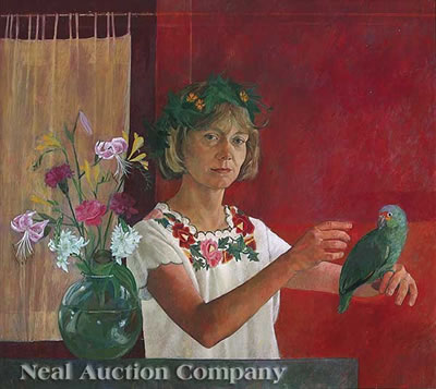 Charlotte as Flora by Jean Seidenberg - Auction record, sale price, and art valuation. Compare with similar artists and explore comparable artworks.