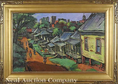Sample artwork by Emil Holzhauer (1887 - 1986), known for avant-garde genre, landscape and interiors painting, teaching - View similar artists and auction records