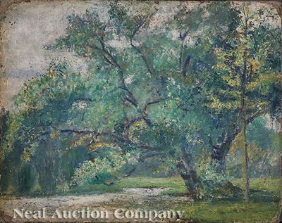 A group of 8 oil paintings most depicting Louisiana landscapes