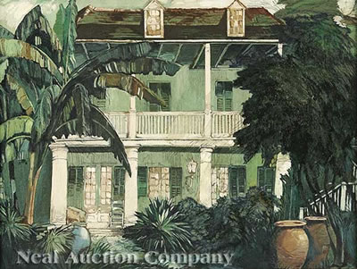 "Old Spanish Custom House, Bayou St. John" by Conrad Albrizio - Auction record, sale price, and art valuation. Compare with similar artists and explore comparable artworks.
