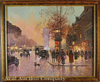 "Parisian Street Scene" by Paul Renard - Auction record, sale price, and art valuation. Compare with similar artists and explore comparable artworks.